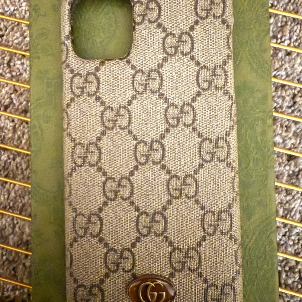 Gucci Monogram Beige and Olive Phone Case